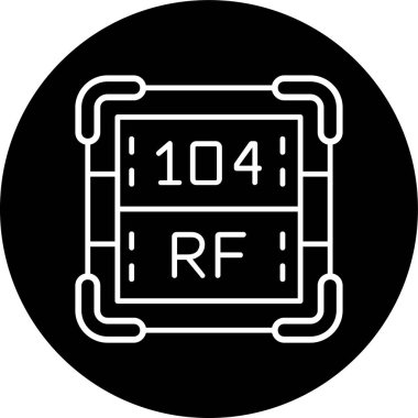 Rutherfordium Hattı ters dönmüş daire. Web Kullanımı için Vektör İllüstrasyonu