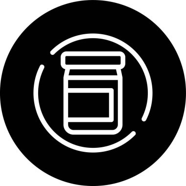 Jar Line inverted circle. Vector Illustration For Web Use