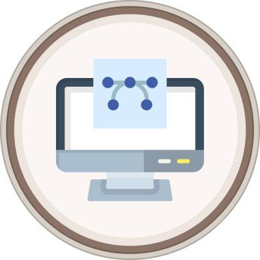 Vektör Düz çıkartması. Web Kullanımı için Vektör İllüstrasyonu