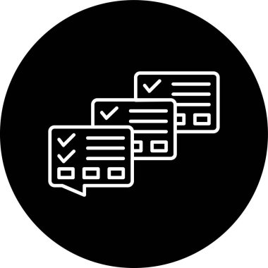 Görev Hattı ters çevrilmiş çember. Web Kullanımı için Vektör İllüstrasyonu