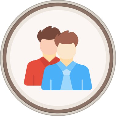 Kullanıcı Flat etiketi. Web Kullanımı için Vektör İllüstrasyonu