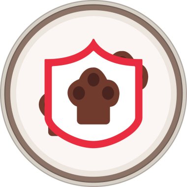 Protection Flat sticker. Vector Illustration For Web Use