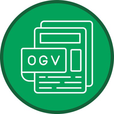 OGV Dosya Hattı çoklu daire. Web Kullanımı için Vektör İllüstrasyonu