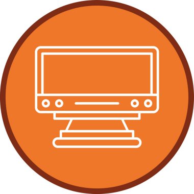 Computer Line multi circle. Vector Illustration For Web Use