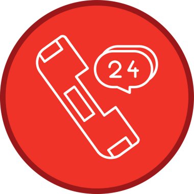 24 Hours Line multi circle. Vector Illustration For Web Use