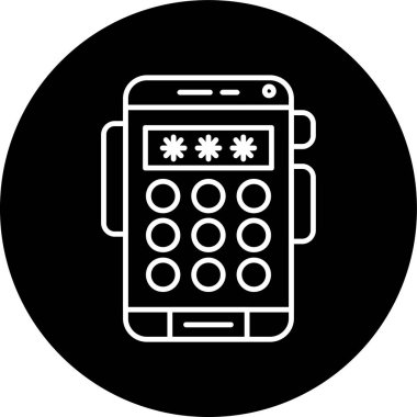 Device Line inverted circle. Vector Illustration For Web Use