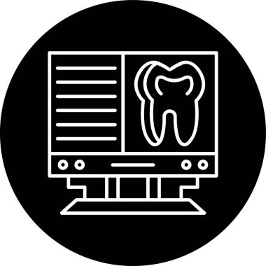X Ray Line inverted circle. Vector Illustration For Web Use