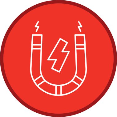 Mıknatıs hattı çoklu daire. Web Kullanımı için Vektör İllüstrasyonu