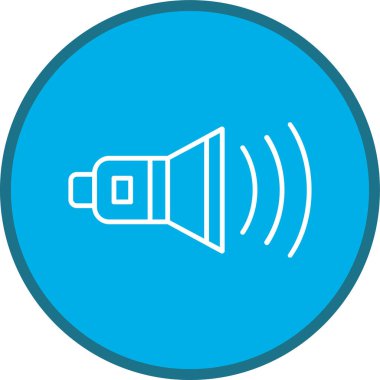 Hoparlör hattı çoklu daire. Web Kullanımı için Vektör İllüstrasyonu