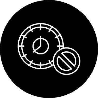 Off Line inverted circle. Vector Illustration For Web Use