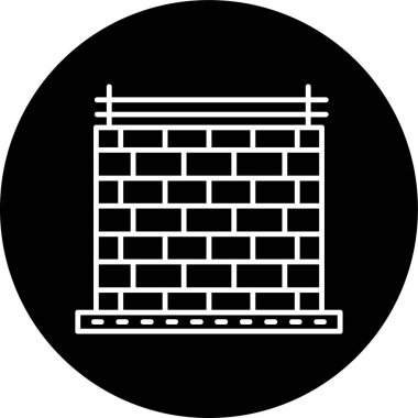 Wall Line inverted circle. Vector Illustration For Web Use