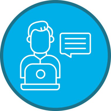 Technical Writer Line multi circle. Vector Illustration For Web Use