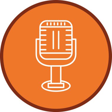 Mikrofon hattı çoklu daire. Web Kullanımı için Vektör İllüstrasyonu