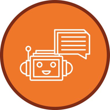 Chatbot Line multi circle. Vector Illustration For Web Use