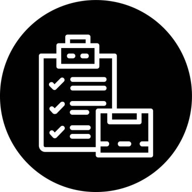 Inventory Line inverted circle. Vector Illustration For Web Use