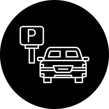 Park çizgisi ters çevrilmiş. Web Kullanımı için Vektör İllüstrasyonu