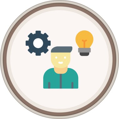 Yetenekli Düz Çıkartma. Web Kullanımı için Vektör İllüstrasyonu