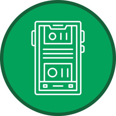 Akıllı telefon hattı çoklu daire. Web Kullanımı için Vektör İllüstrasyonu