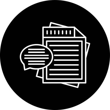 Mesaj hattı ters çevrilmiş daire. Web Kullanımı için Vektör İllüstrasyonu