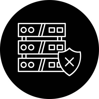 Sunucu Hattı ters çevrilmiş çember. Web Kullanımı için Vektör İllüstrasyonu