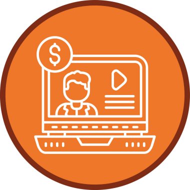 Laptop Line multi circle. Vector Illustration For Web Use