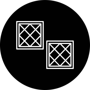 Kiremit hattı ters çevrilmiş daire. Web Kullanımı için Vektör İllüstrasyonu