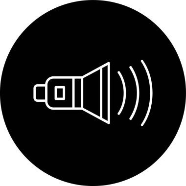 Hoparlör hattı ters çevrildi. Web Kullanımı için Vektör İllüstrasyonu