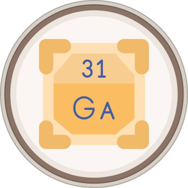 Galyum yassı çıkartma. Web Kullanımı için Vektör İllüstrasyonu