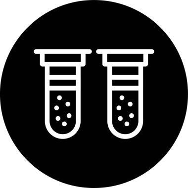 Test-tube Line inverted circle. Vector Illustration For Web Use