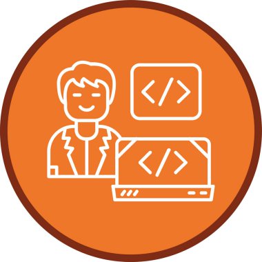 Programcı Hattı çoklu daire. Web Kullanımı için Vektör İllüstrasyonu