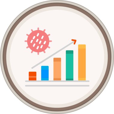 İstatistiksel Düz çıkartma. Web Kullanımı için Vektör İllüstrasyonu