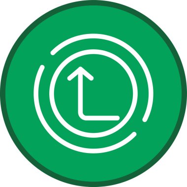 Ok Sola Dön çoklu Çember. Web Kullanımı için Vektör İllüstrasyonu