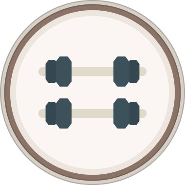 Dumbbells Flat sticker. Vector Illustration For Web Use