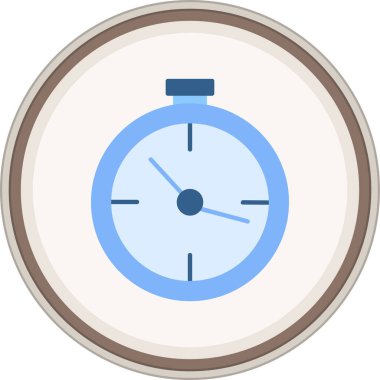 Stopwatch Lastik Çıkartması. Web Kullanımı için Vektör İllüstrasyonu