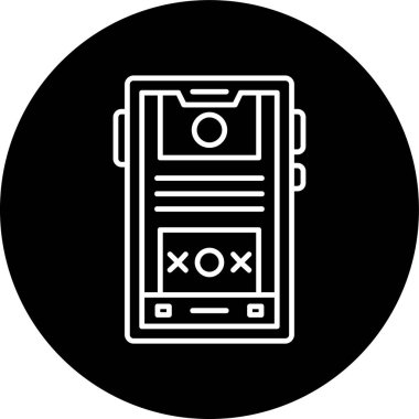 Akıllı telefon hattı ters çevrilmiş. Web Kullanımı için Vektör İllüstrasyonu