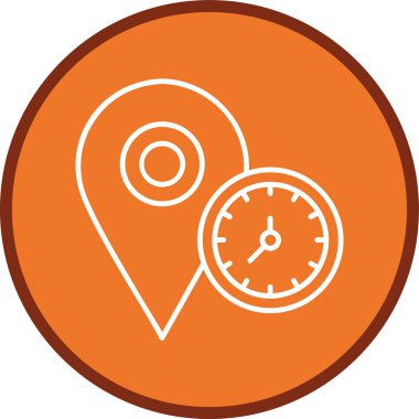 Konum çizgisi çoklu daire. Web Kullanımı için Vektör İllüstrasyonu