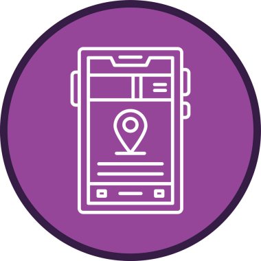 Akıllı telefon hattı çoklu daire. Web Kullanımı için Vektör İllüstrasyonu