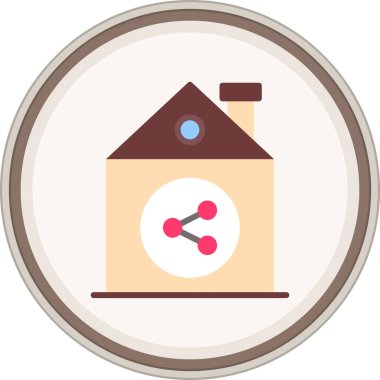 Daire etiketini paylaş. Web Kullanımı için Vektör İllüstrasyonu