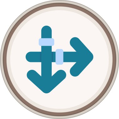 Chevron Flat sticker. Vector Illustration For Web Use