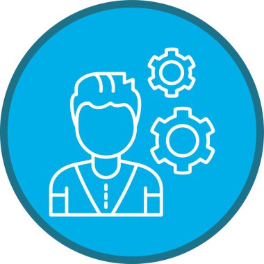 Account Settings Line multi circle. Vector Illustration For Web Use