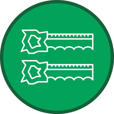 Handsaw Line multi circle. Vector Illustration For Web Use