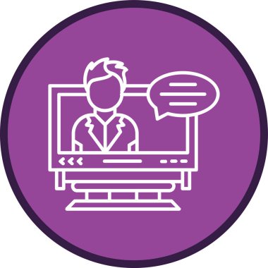 Chat Line multi circle. Vector Illustration For Web Use