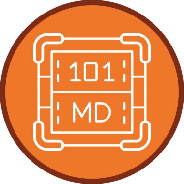 Mendelevium Hattı çok daireli. Web Kullanımı için Vektör İllüstrasyonu