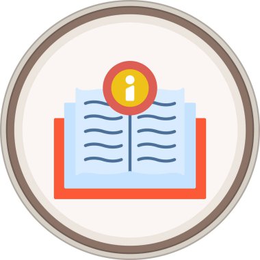 Kitap Düzlüğü çıkartması. Web Kullanımı için Vektör İllüstrasyonu