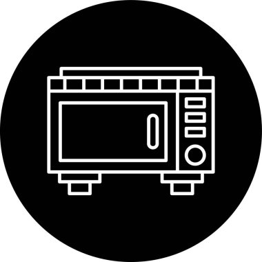 Fırın hattı ters dönmüş daire. Web Kullanımı için Vektör İllüstrasyonu