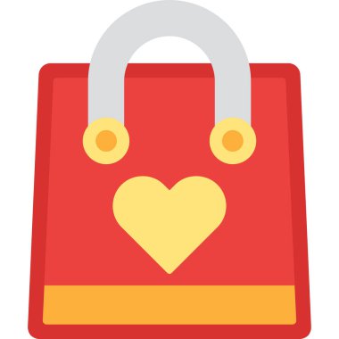 Alışveriş Torbası Düz çıkartması. Web Kullanımı için Vektör İllüstrasyonu