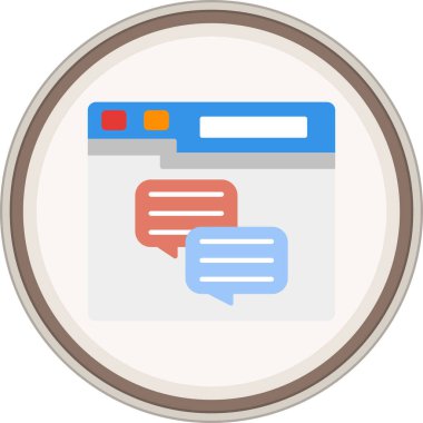 Forum Flat sticker. Vector Illustration For Web Use