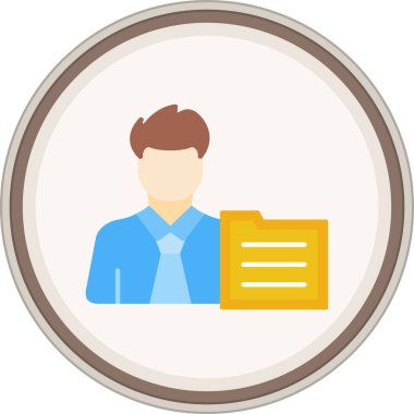 Kullanıcı Dizini Etiketi. Web Kullanımı için Vektör İllüstrasyonu