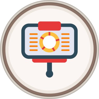 Sunum Flat etiketi. Web Kullanımı için Vektör İllüstrasyonu