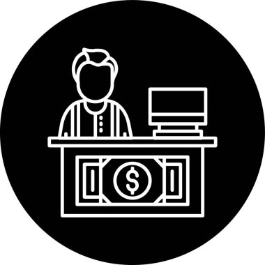 Karşı Hat ters çevrilmiş daire. Web Kullanımı için Vektör İllüstrasyonu